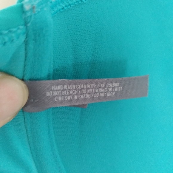 Aerie Teal Bridget Push Up Braid Detail Bikini Top Size 34C - Picture 7 of 11
